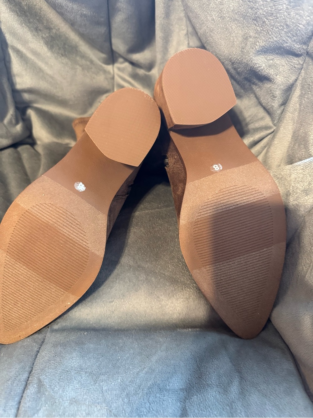 Dolce Vita Brown Suede Mid-Calf Ankle Booties - Picture 4 of 5